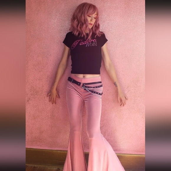Killstar Moondance super soft velvet pastel goth bellbottoms! LAST PAIR! SOLD! - Picture 15 of 15